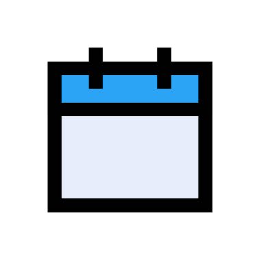 tarih vektörü düz renk simgesi