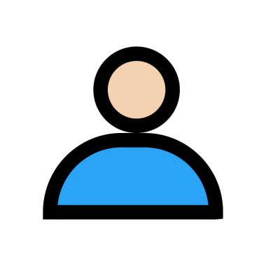 kullanıcı vektörü düz renk simgesi