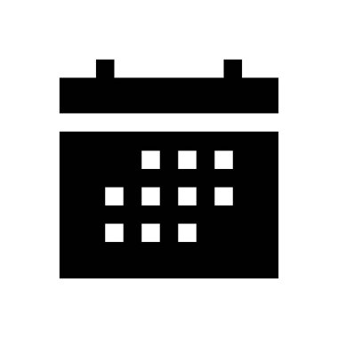 takvim vektörü düz simgesi