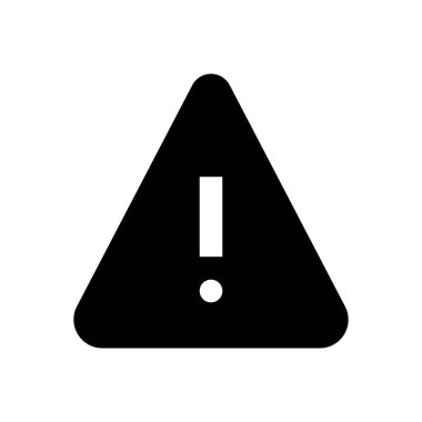 uyarı vektörü glyph düz simgesi