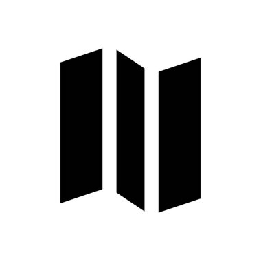 konum vektörü düz simge