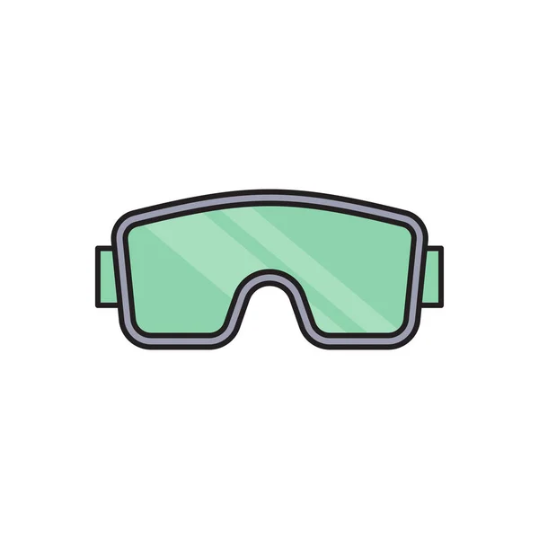 Snorkel Vector Flat Color Icon — Stock Vector