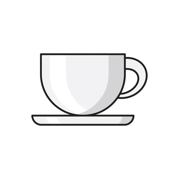 Vector Café Icono Color Plano — Vector de stock