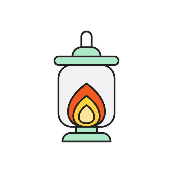Fire Vector Flat Color Icon — Stock Vector
