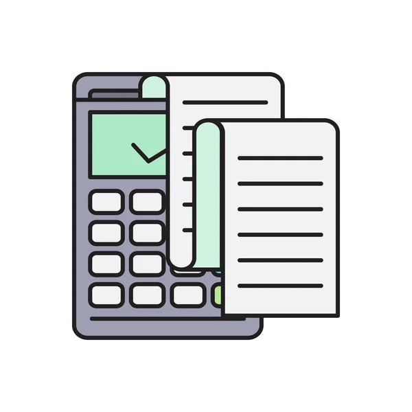 Calculation Vector Flat Color Icon — Stock Vector