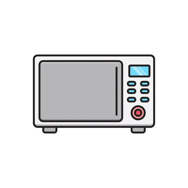 Vector Horno Icono Color Plano — Vector de stock