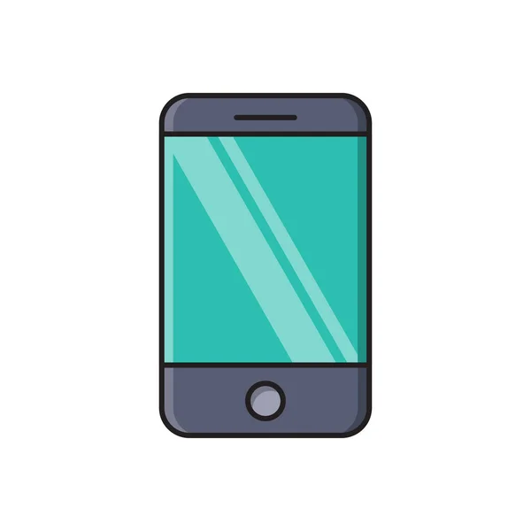 Phone Vector Flat Color Icon — Stock Vector