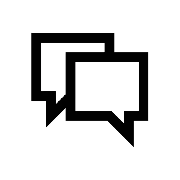 Conversation Vector Thin Line Icon — Stock Vector