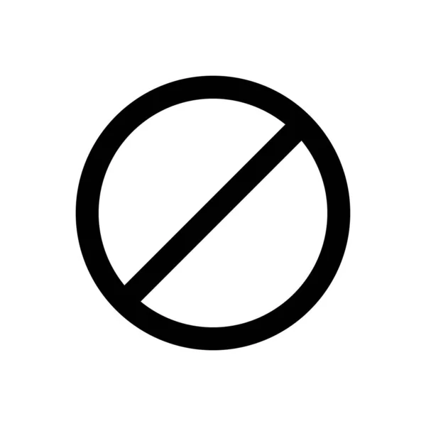 Stop Vektor Thin Line Symbol — Stockvektor