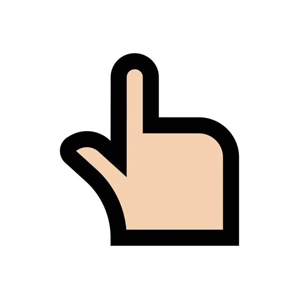 Finger Vektor Symbol Mit Flacher Farbe — Stockvektor
