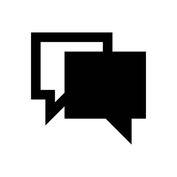 Conversation Vector Glyph Flat Icon — Stock Vector