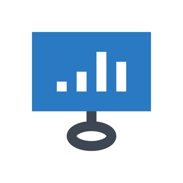 Diagramm Vektor Glyphen Farbsymbol — Stockvektor