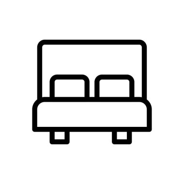 Otel vektör ince çizgi simgesi