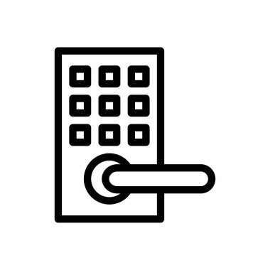 klavye vektörü ince çizgi simgesi