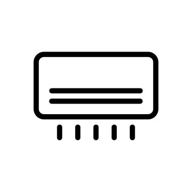 soğutma vektörü ince çizgi simgesi