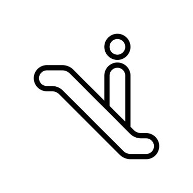 Otel vektör ince çizgi simgesi