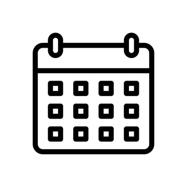 takvim vektörü ince çizgi simgesi