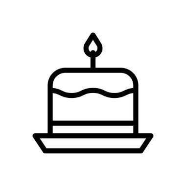 kek vektörü ince çizgi simgesi