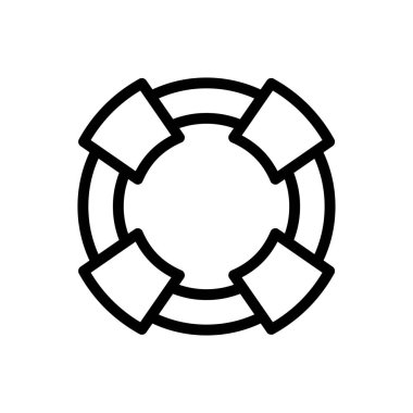 cankurtaran vektörü ince çizgi simgesi