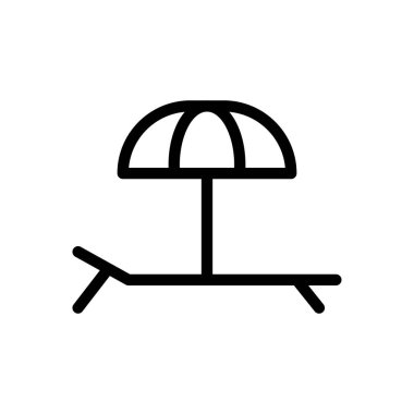 şemsiye vektörü ince çizgi simgesi