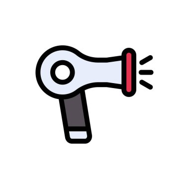 üfleyici vektör düz renk simgesi