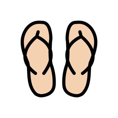 sandalet vektörü düz renk simgesi