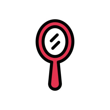 makyaj vektörü düz renk simgesi