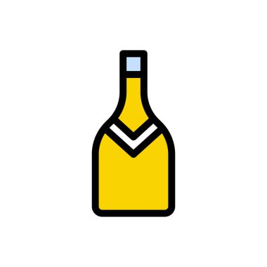 alkol vektörü düz renk simgesi