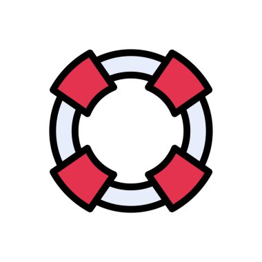 cankurtaran vektörü düz renk simgesi