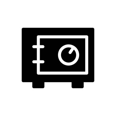 Güvenlik kutusu vektör düz simgesi