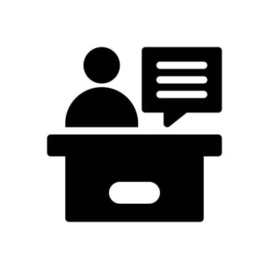 Otel vektör simgesi düz simgesi