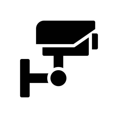 Güvenlik kamerası vektör düz simge