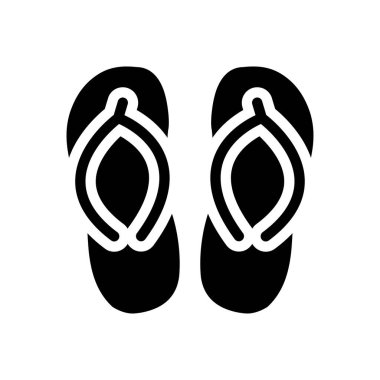 Sandalet vektörü düz simgesi