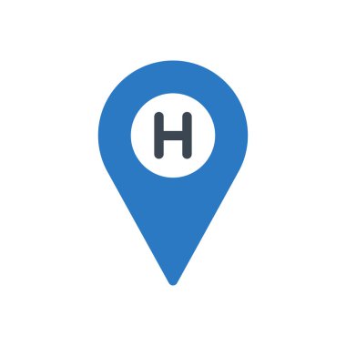 konum vektör renk simgesi