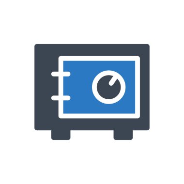 Güvenlik kutusu vektör renk simgesi