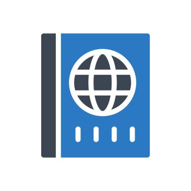 seyahat vektörü renk simgesi