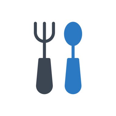 kaşık vektör renk simgesi