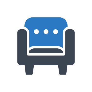 kanepe vektör renk simgesi