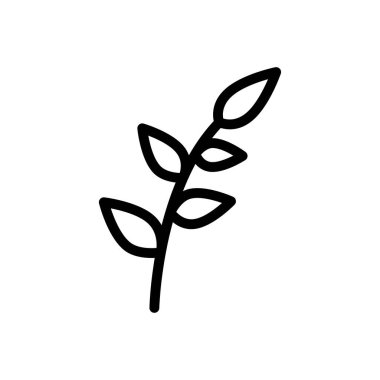 Yaprak vektörü ince çizgi simgesi