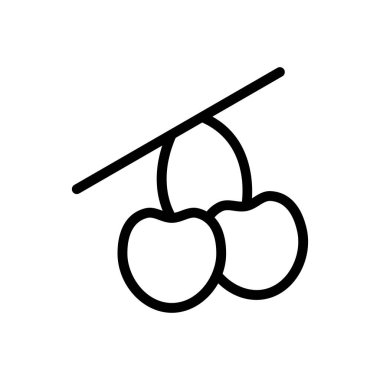 Böğürtlen vektörü ince çizgi simgesi