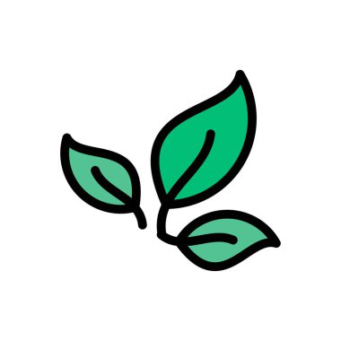 sonbahar vektörü düz renk simgesi