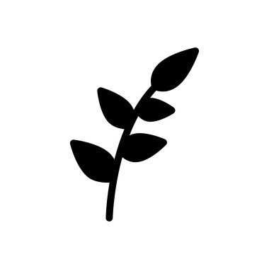 Yaprak vektörü düz simgesi