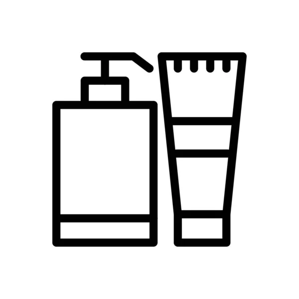 Lotion Vector Dunne Lijn Pictogram — Stockvector