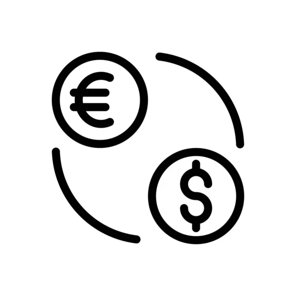 Dinero Vector Delgada Línea Icono — Vector de stock