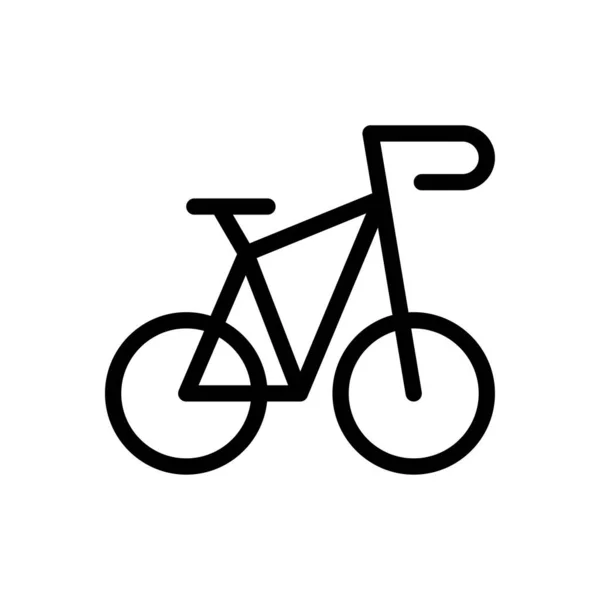 Bicicletta Vettore Linea Sottile Icona — Vettoriale Stock