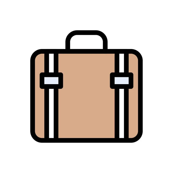 Bag Vector Flat Color Icon — Stock Vector