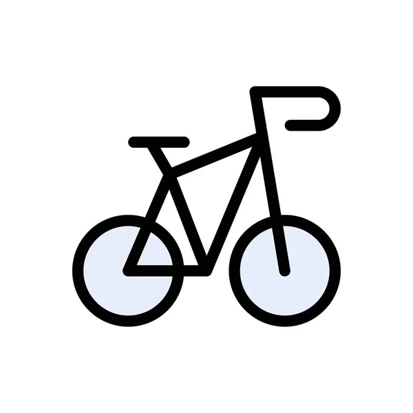 Vetor Bicicleta Ícone Cor Plana — Vetor de Stock