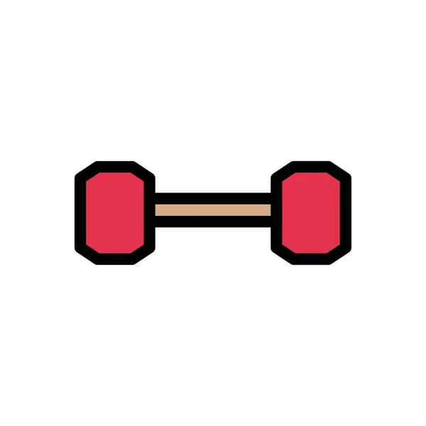 Gym Vector Platte Kleur Pictogram — Stockvector