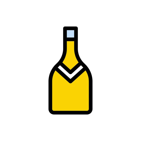 Ikona Ploché Barvy Vektoru Alkoholu — Stockový vektor