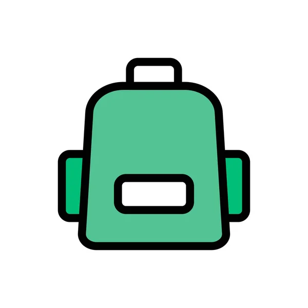 Vector Bolsa Icono Color Plano — Vector de stock